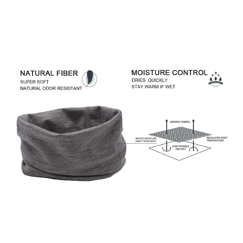 METARINO Neck gaiters Wool Neck Warmer Lightweight Face Mask