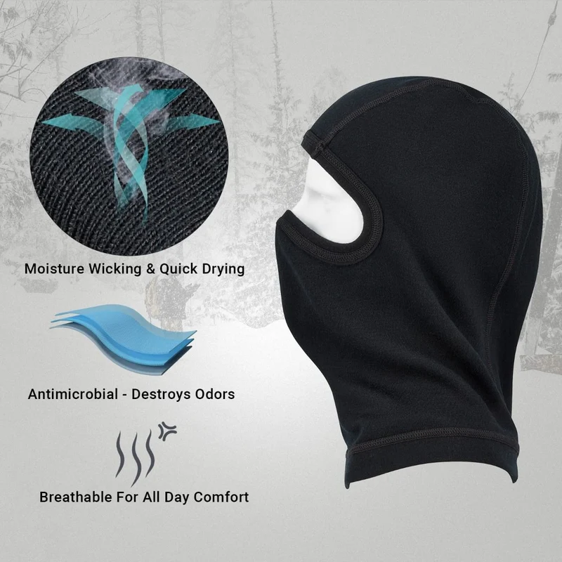 METARINO blaclavas Wool Winter Face Mask Head Covering for Warmth