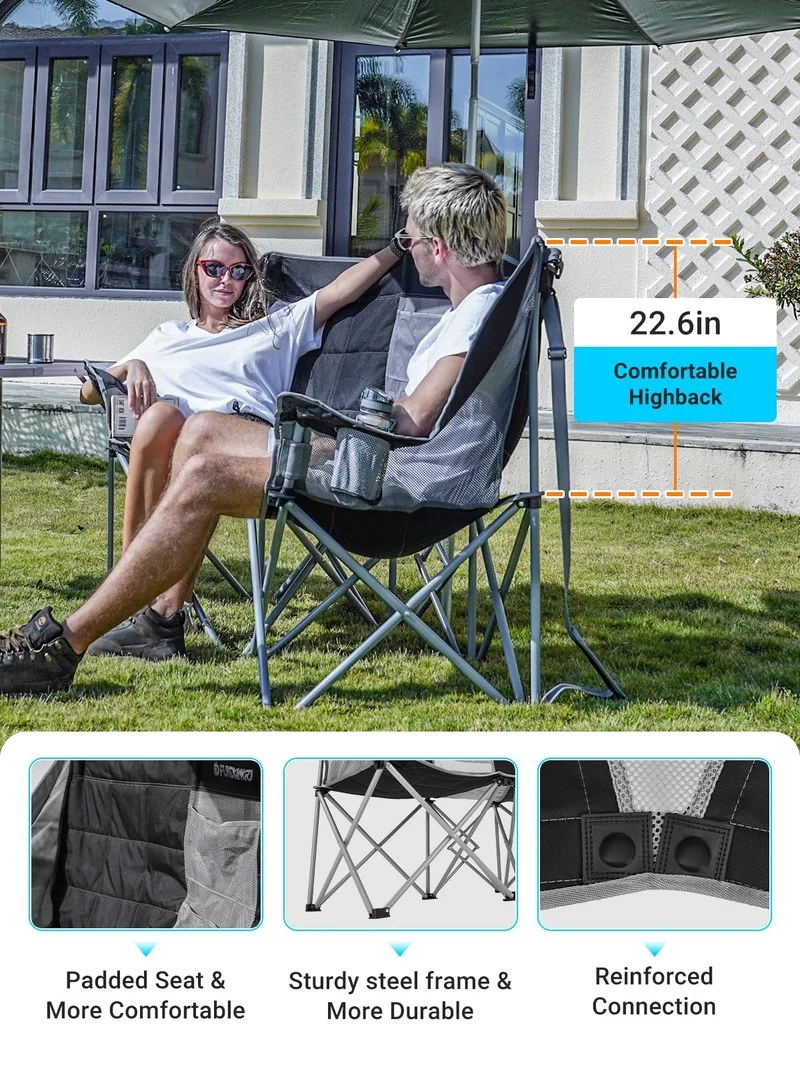 FUNDANGO Double Sofa Chair Loveseat Camping Chairs