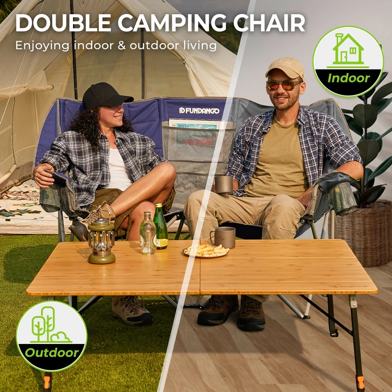 FUNDANGO Double Sofa Chair Loveseat Camping Chairs