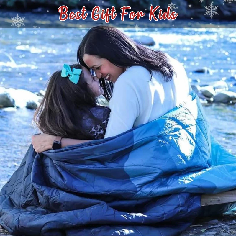 KingCamp Ultra Lightweight Printed Camping Blanket with Snap Button