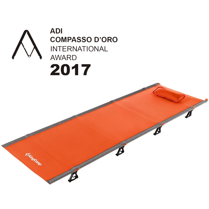 KingCamp Ultralight Folding Camping Cot | 4.9 lbs Lightweight Portable Cot with 7075 Aluminum Frame, 265lb Capacity