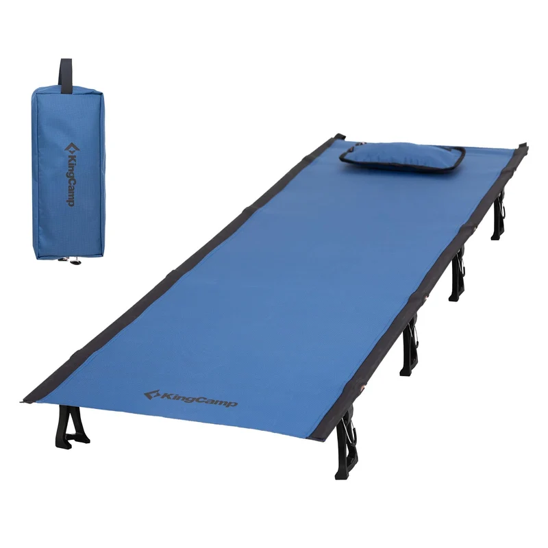 KingCamp Ultralight Folding Camping Cot | 4.9 lbs Lightweight Portable Cot with 7075 Aluminum Frame, 265lb Capacity