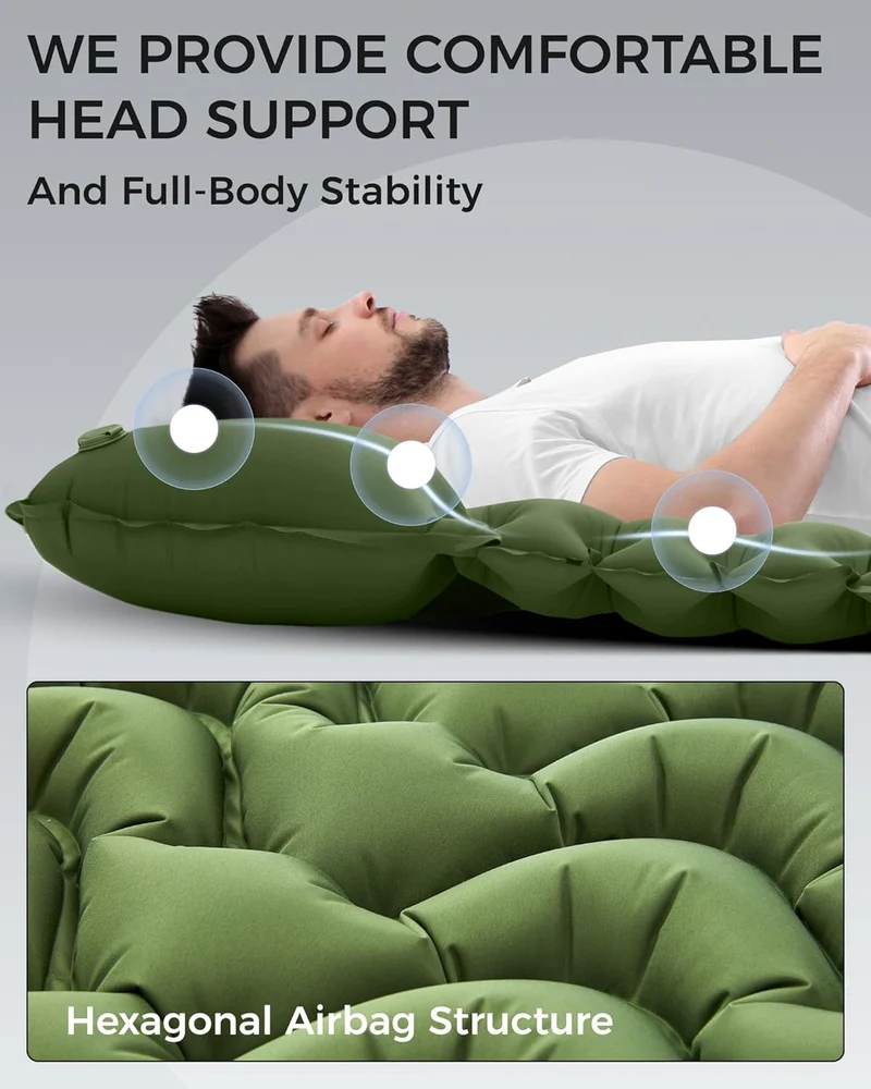 KingCamp DELUXE 10 Single Air Pad | Connectable Inflatable Camping Mattress