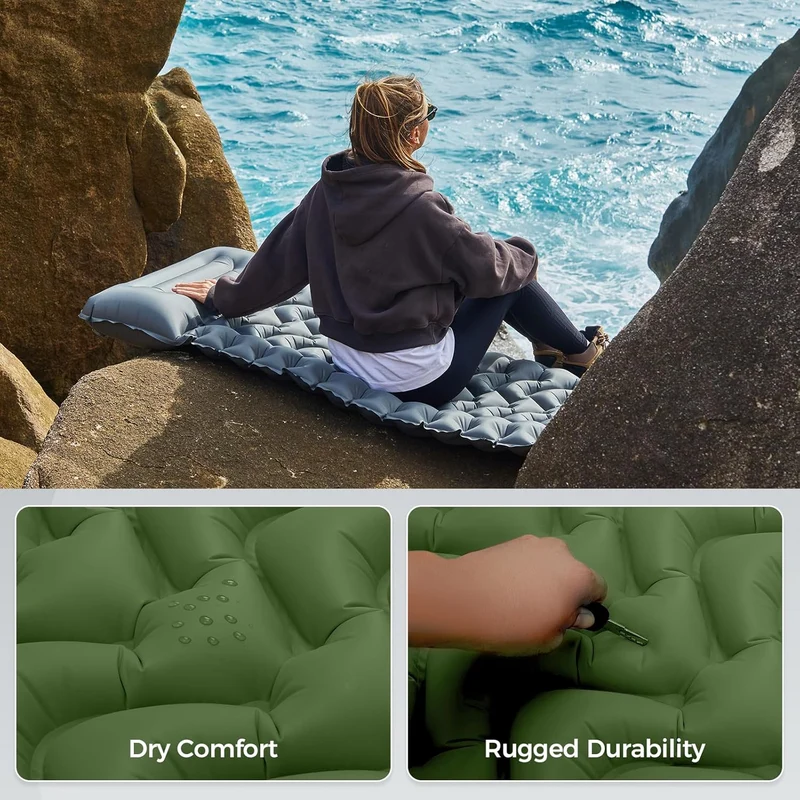 KingCamp DELUXE 10 Single Air Pad | Connectable Inflatable Camping Mattress