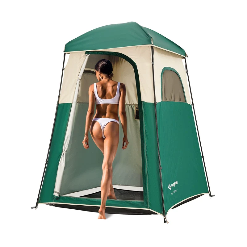 KingCamp MARASUSA Single Privacy Shelter with 20L Solar Shower Bag | Camping Shower Tent, UPF50+ Sun Protection, Portable Outdoor Shower Kit