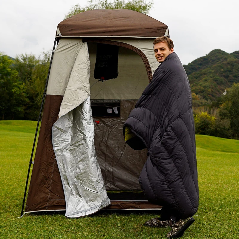 KingCamp MARASUSA Single Privacy Shelter with 20L Solar Shower Bag | Camping Shower Tent, UPF50+ Sun Protection, Portable Outdoor Shower Kit