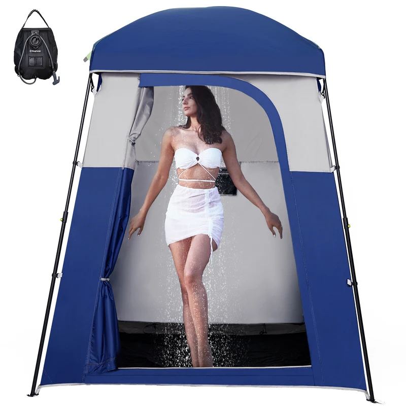 KingCamp MARASUSA Single Privacy Shelter with 20L Solar Shower Bag | Camping Shower Tent, UPF50+ Sun Protection, Portable Outdoor Shower Kit