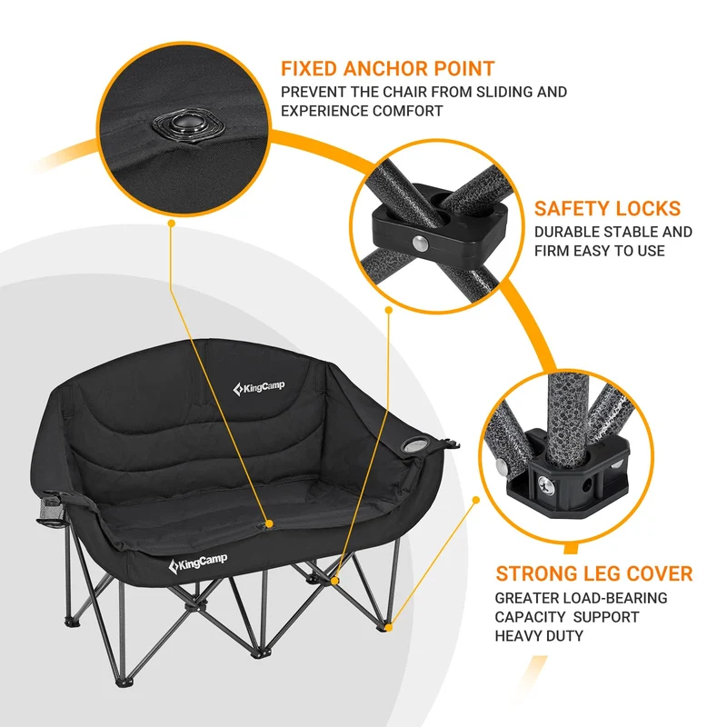 KingCamp Double Sofa Chair Camping Loveseat