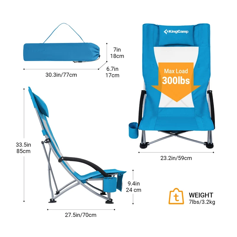 KingCamp High Mesh Back Beach Chairs