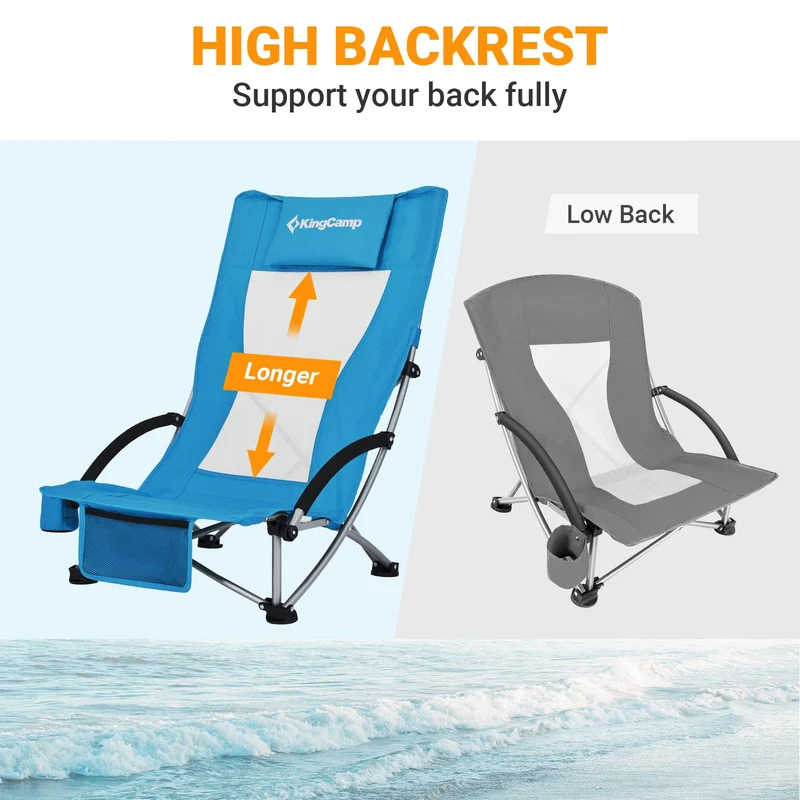 KingCamp High Mesh Back Beach Chairs