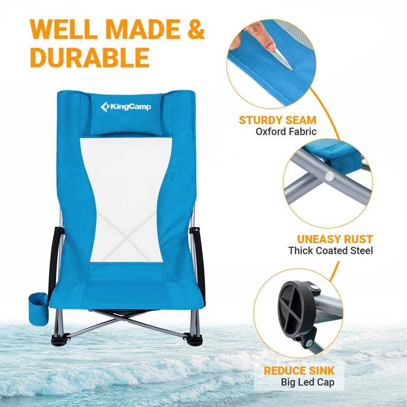 KingCamp High Mesh Back Beach Chairs