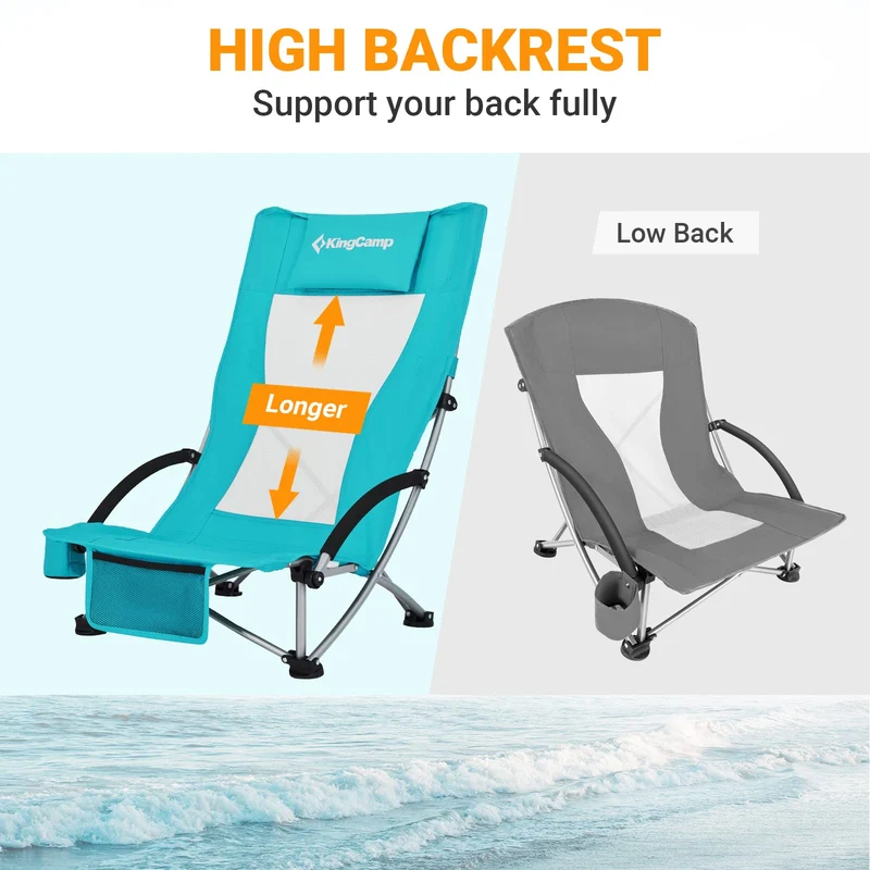 KingCamp High Mesh Back Beach Chairs