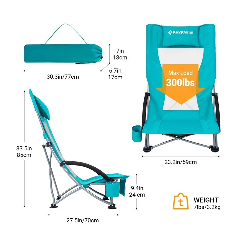 KingCamp High Mesh Back Beach Chairs