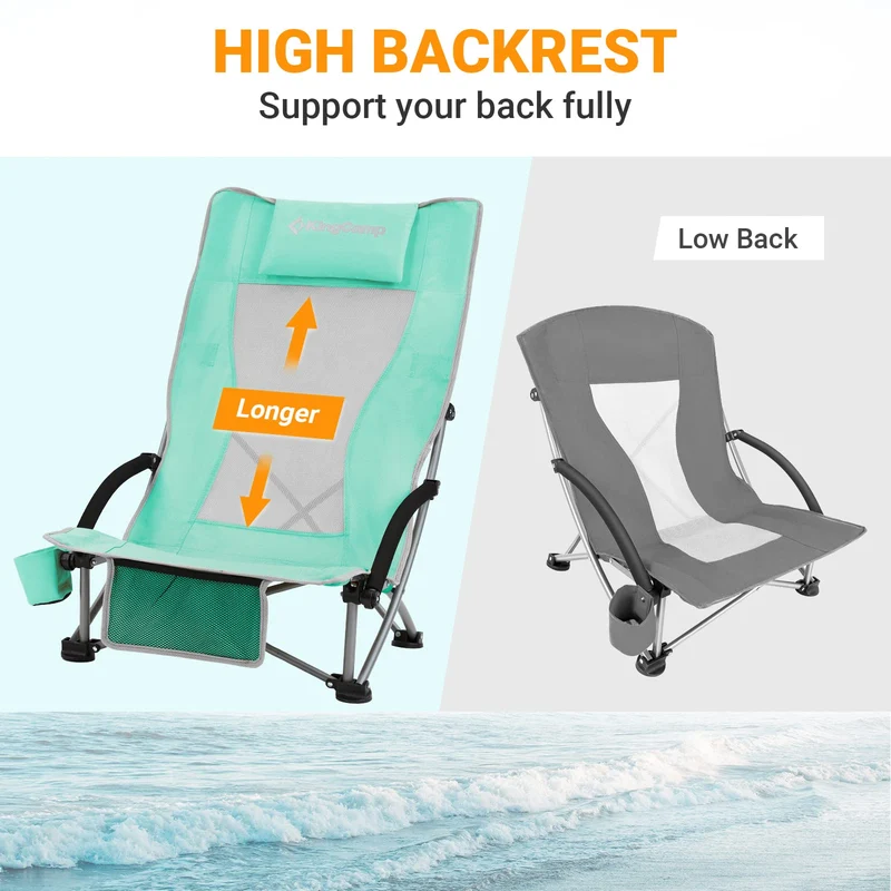 KingCamp High Mesh Back Beach Chairs