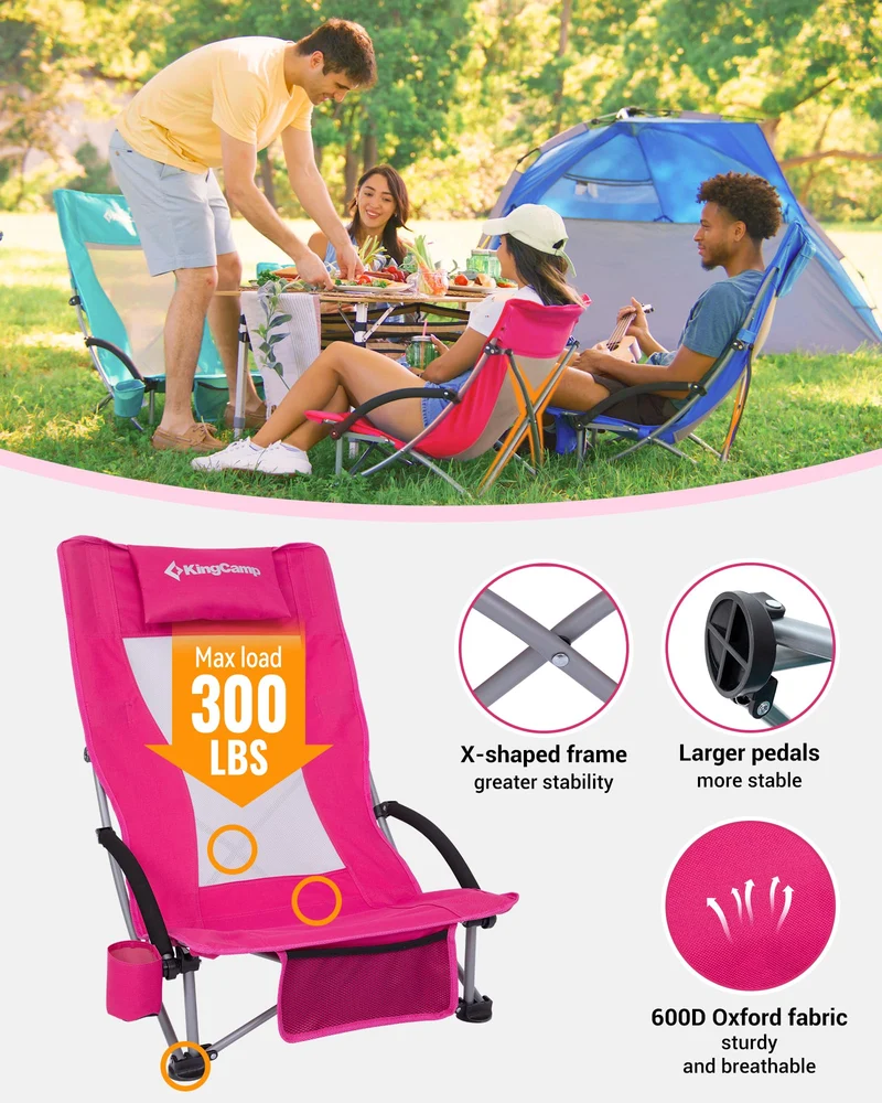 KingCamp Highback Beach Chair Set of 2