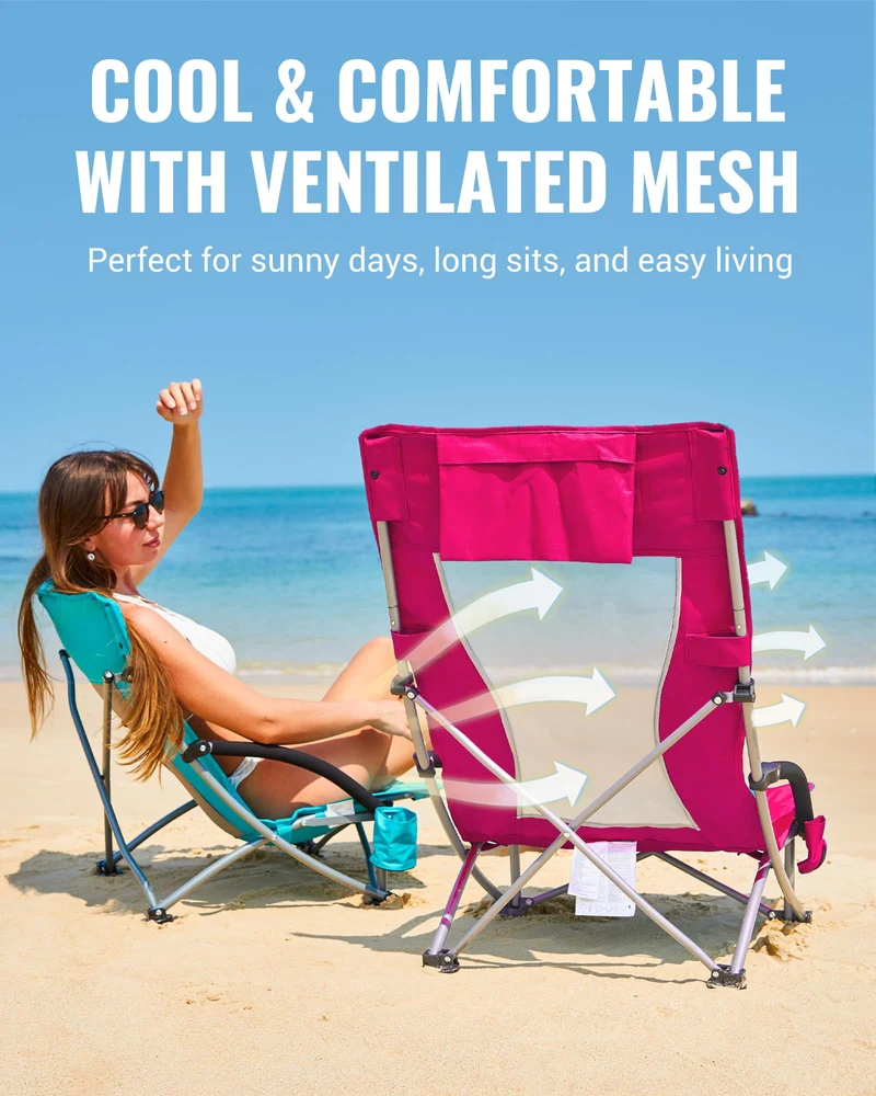 KingCamp Highback Beach Chair Set of 2