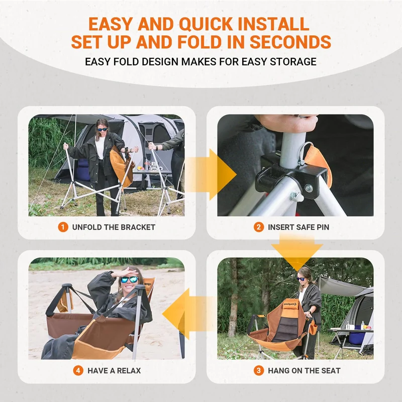 KingCamp Hammock Camping Swinging Recliner Chair 2pack