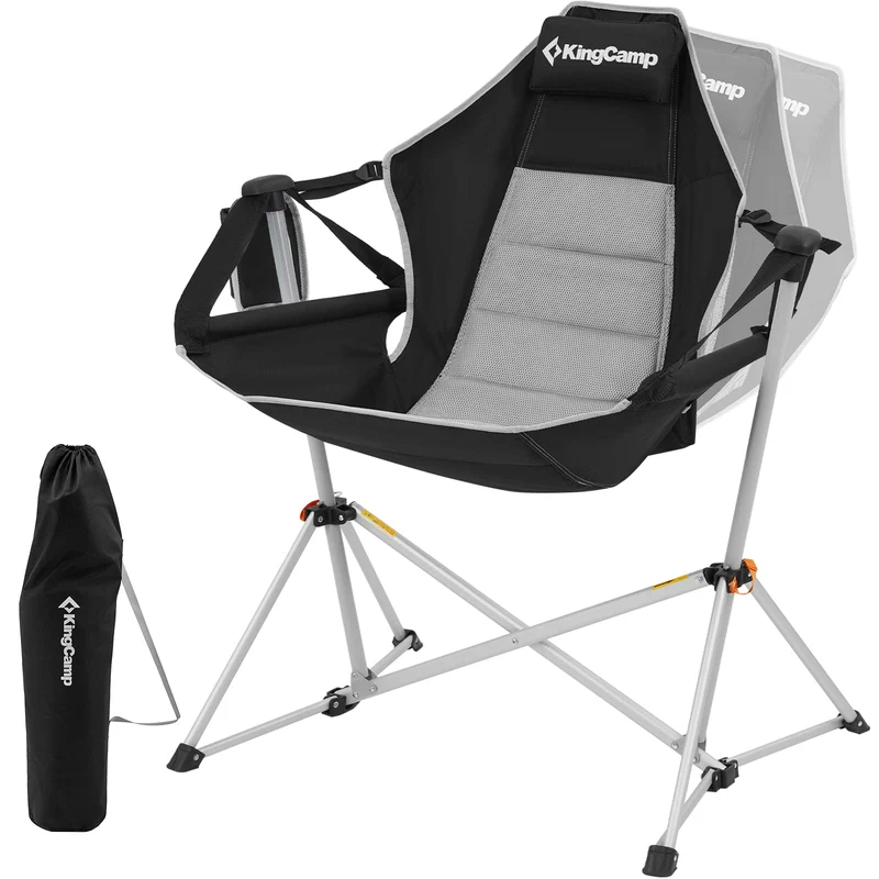 KingCamp Portable Swing Recliner Chair with Pillow ORCHID C10 Hammock Camping Chair