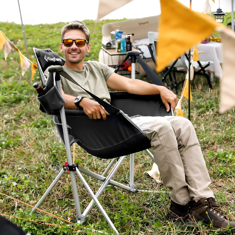 KingCamp Portable Swing Recliner Chair with Pillow ORCHID C10 Hammock Camping Chair
