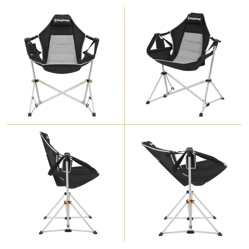 KingCamp Portable Swing Recliner Chair with Pillow ORCHID C10 Hammock Camping Chair