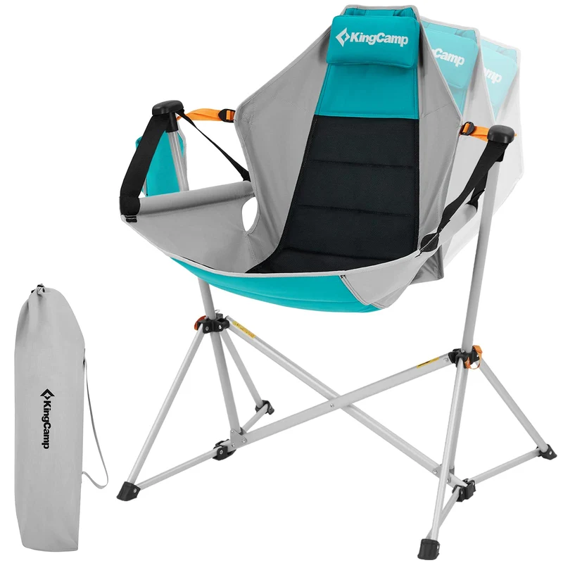 KingCamp Portable Swing Recliner Chair with Pillow ORCHID C10 Hammock Camping Chair