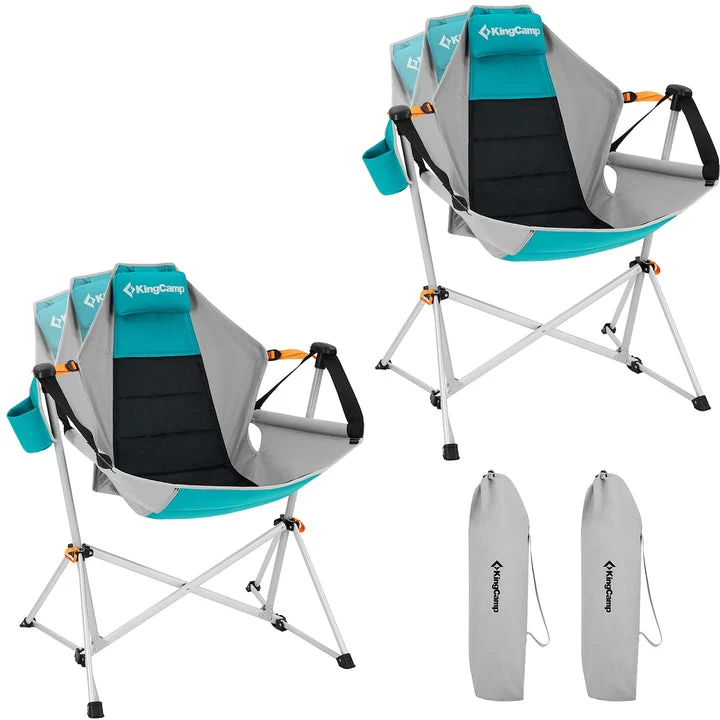 KingCamp Portable Swing Recliner Chair with Pillow ORCHID C10 Hammock Camping Chair