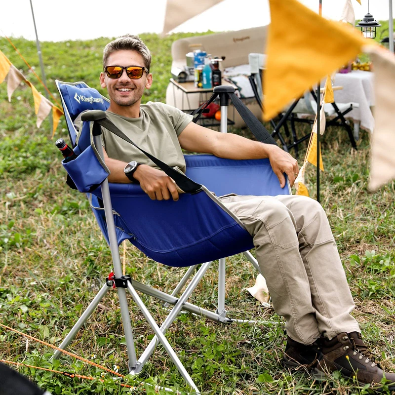 KingCamp Portable Swing Recliner Chair with Pillow ORCHID C10 Hammock Camping Chair