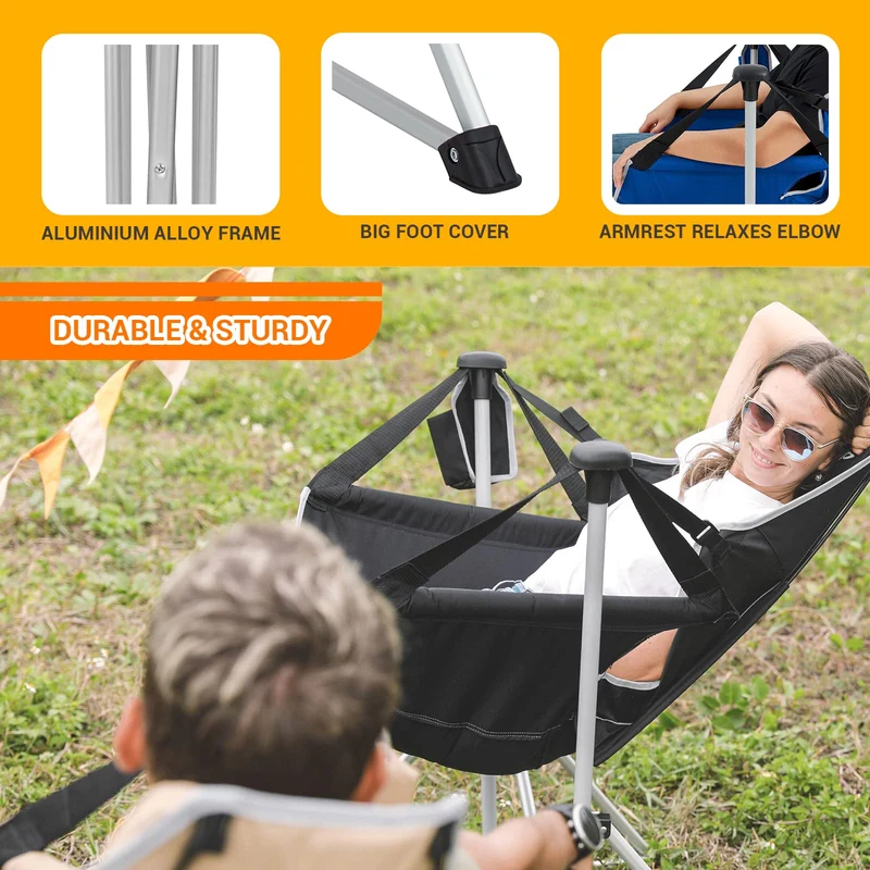 KingCamp Portable Swing Recliner Chair with Pillow ORCHID C10 Hammock Camping Chair