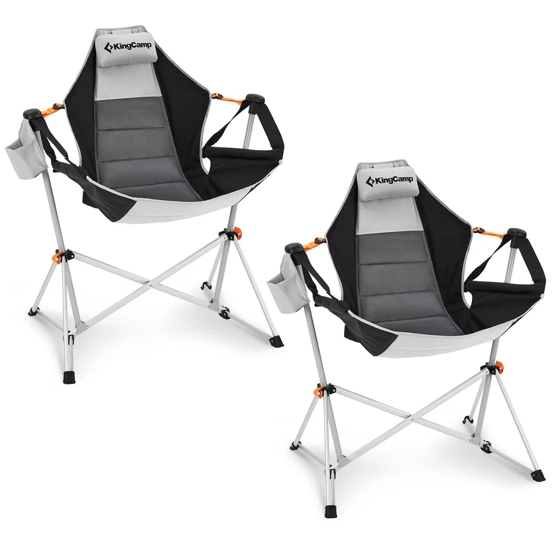 KingCamp Portable Swing Recliner Chair with Pillow ORCHID C10 Hammock Camping Chair