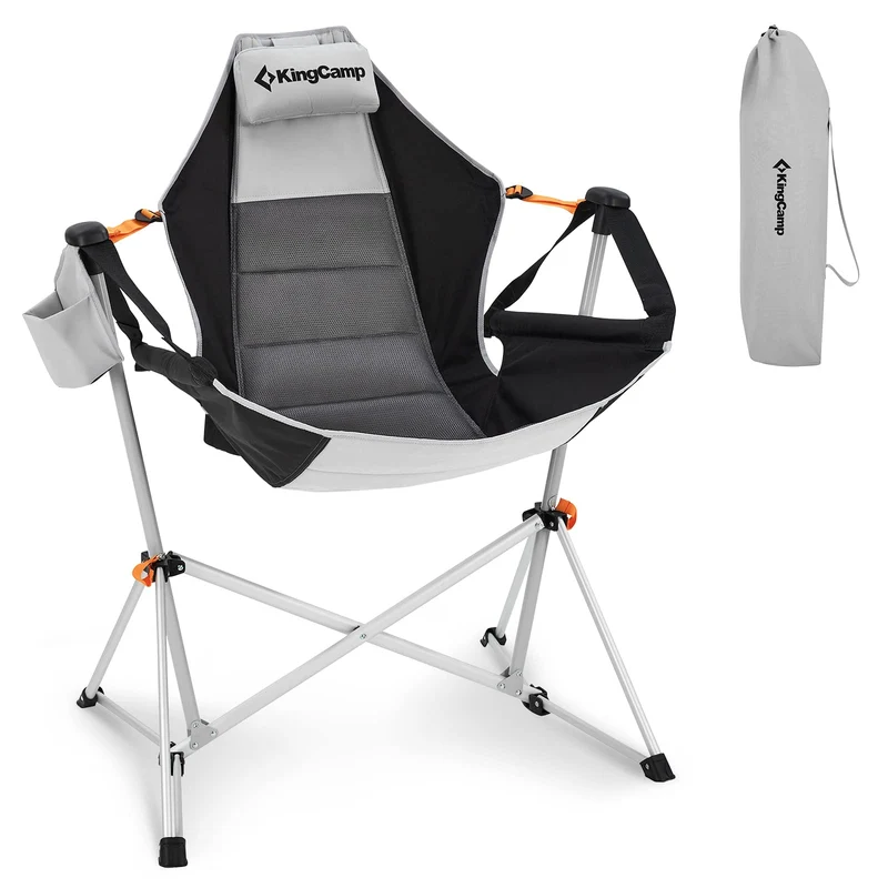 KingCamp Portable Swing Recliner Chair with Pillow ORCHID C10 Hammock Camping Chair
