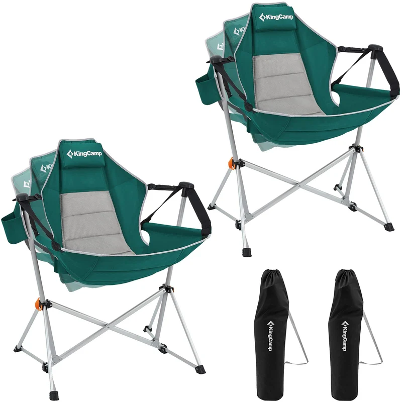 KingCamp Portable Swing Recliner Chair with Pillow ORCHID C10 Hammock Camping Chair