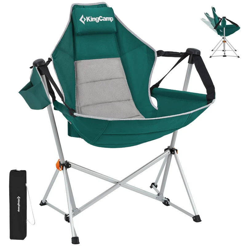 KingCamp Portable Swing Recliner Chair with Pillow ORCHID C10 Hammock Camping Chair