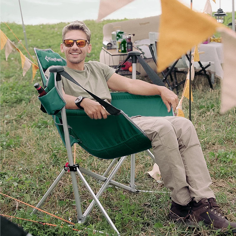 KingCamp Portable Swing Recliner Chair with Pillow ORCHID C10 Hammock Camping Chair