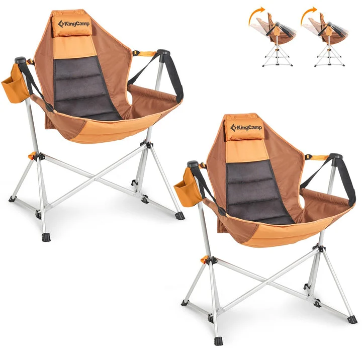 KingCamp Portable Swing Recliner Chair with Pillow ORCHID C10 Hammock Camping Chair