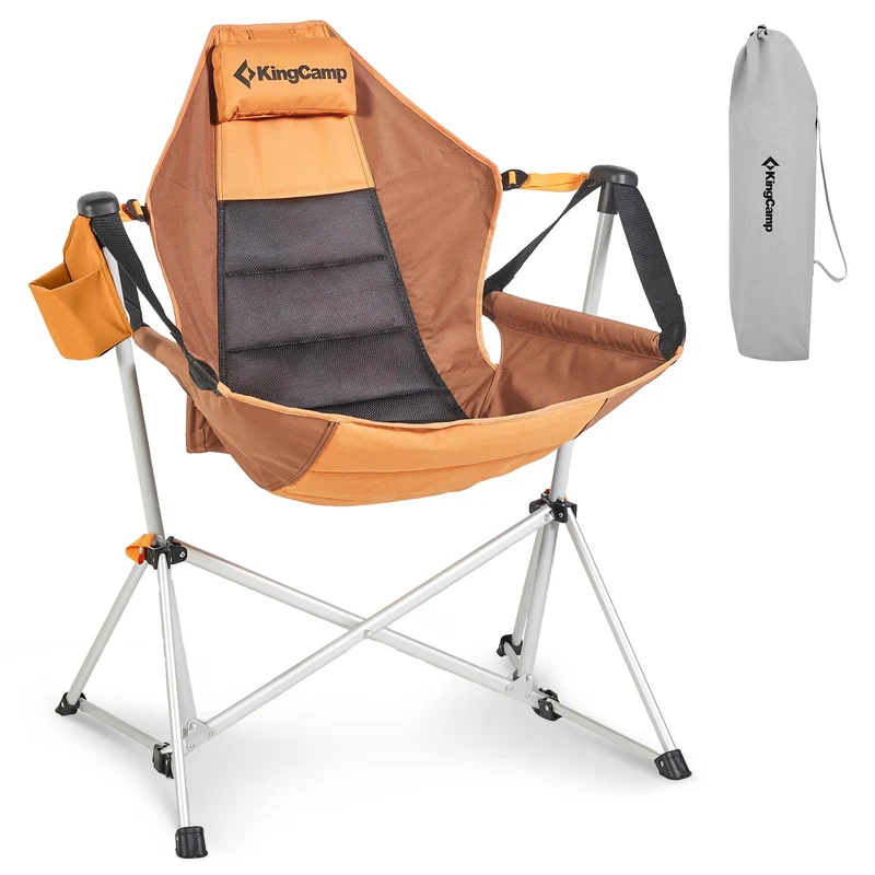 KingCamp Portable Swing Recliner Chair with Pillow ORCHID C10 Hammock Camping Chair