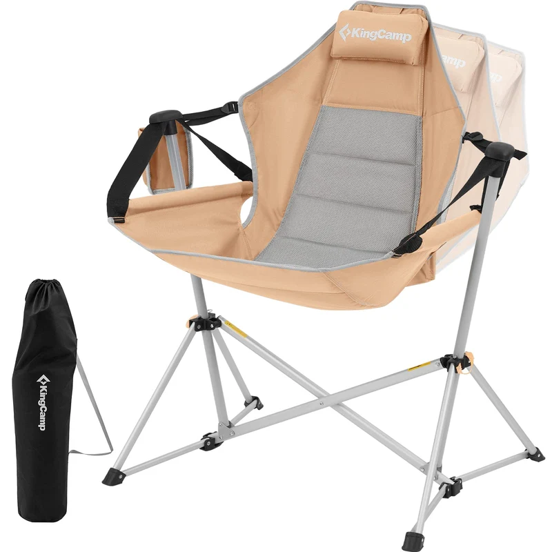 KingCamp Portable Swing Recliner Chair with Pillow ORCHID C10 Hammock Camping Chair