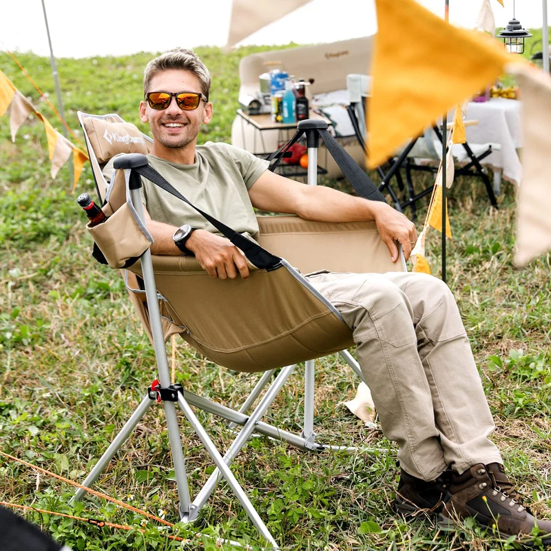 KingCamp Portable Swing Recliner Chair with Pillow ORCHID C10 Hammock Camping Chair
