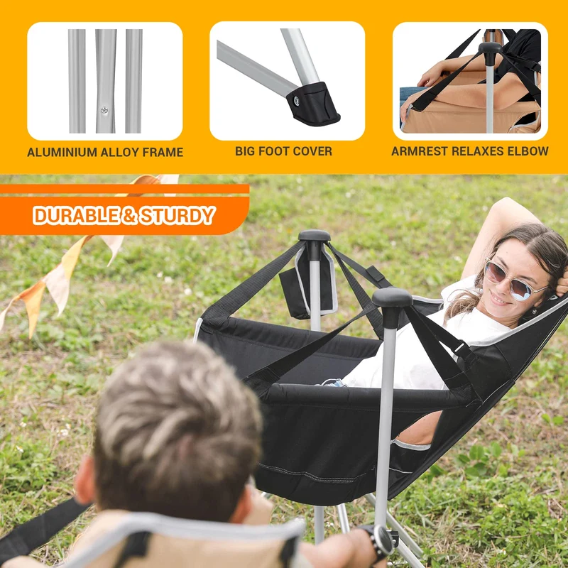 KingCamp Portable Swing Recliner Chair with Pillow ORCHID C10 Hammock Camping Chair