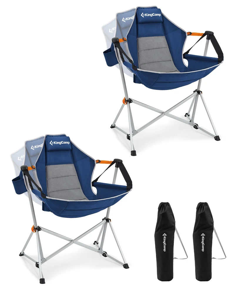 KingCamp Portable Swing Recliner Chair with Pillow ORCHID C10 Hammock Camping Chair