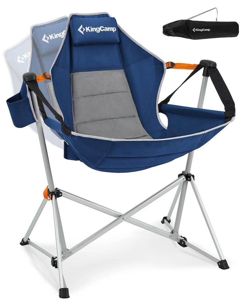 KingCamp Portable Swing Recliner Chair with Pillow ORCHID C10 Hammock Camping Chair