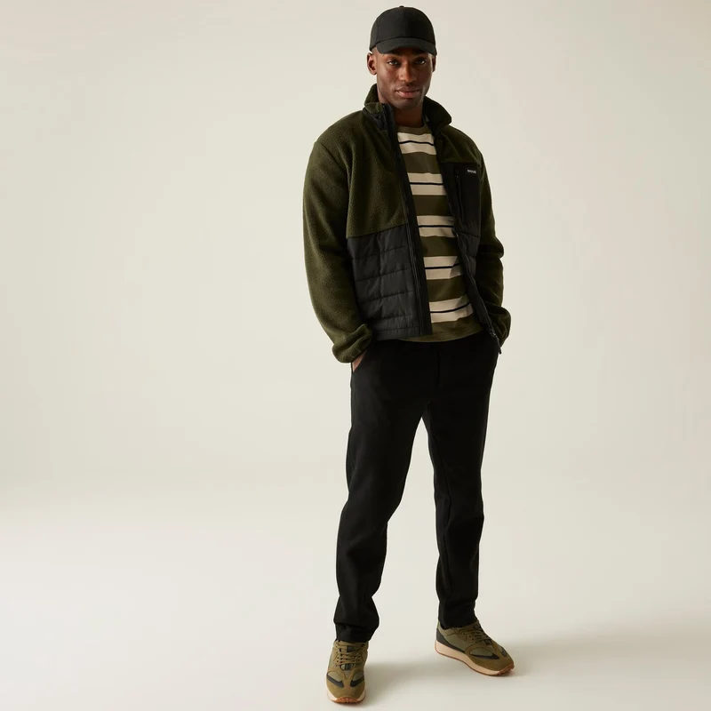 Regatta Frankie Men's Borg Hybrid Fleece Jacket - Dark Khaki