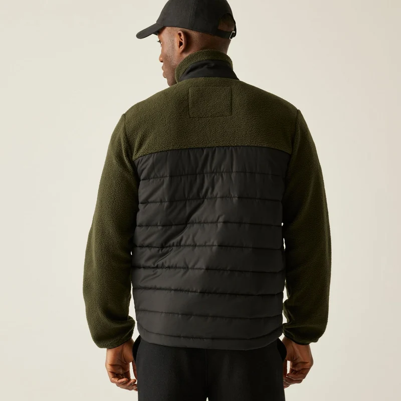 Regatta Frankie Men's Borg Hybrid Fleece Jacket - Dark Khaki