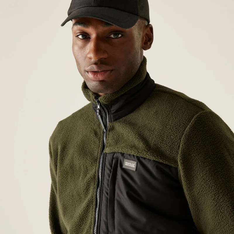 Regatta Frankie Men's Borg Hybrid Fleece Jacket - Dark Khaki