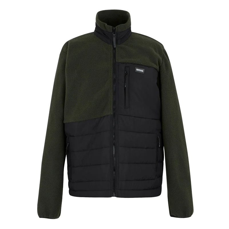 Regatta Frankie Men's Borg Hybrid Fleece Jacket - Dark Khaki