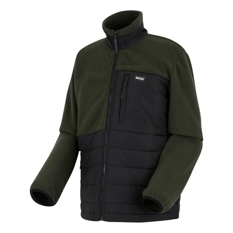Regatta Frankie Men's Borg Hybrid Fleece Jacket - Dark Khaki