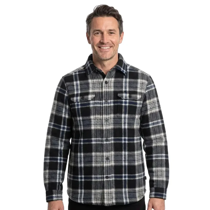 Trespass Checkley Men's Shacket - Black Check
