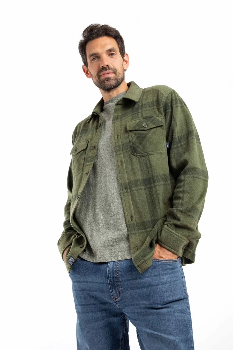 Weird Fish Darrow Men's Shirt - Winter Green