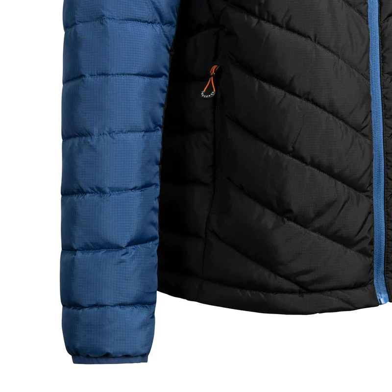 Trespass Men's Eriska Hooded Jacket - Black with Blue trim