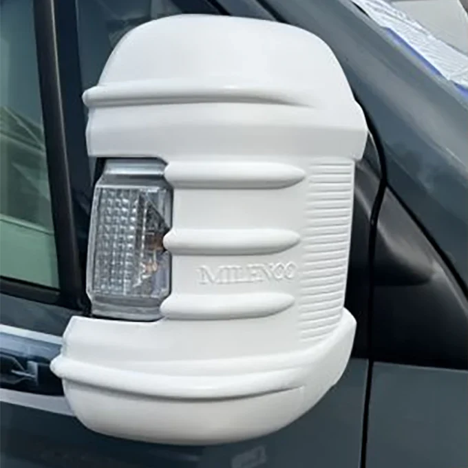 Milenco Long/Short Arm Mirror Protector Bumpers - 2025 Onwards Ducato, Boxer & Relay - White